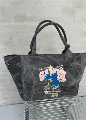 Medium trapeze easy shopper flower print Phantom C2080038 Ganni 